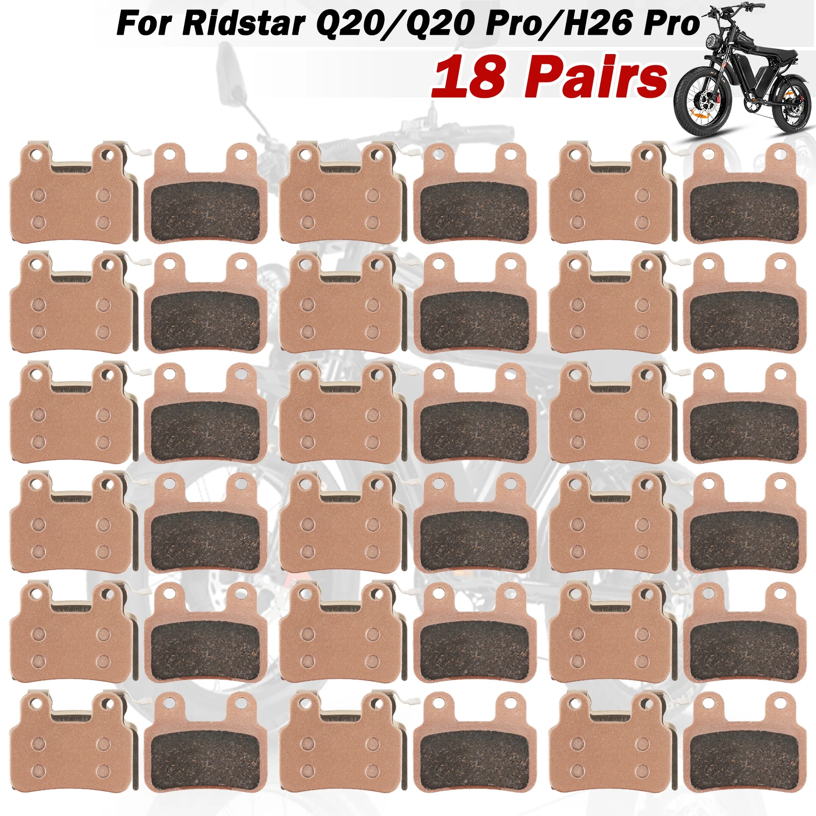 Semi-metal Brake Pads Front/Rear for Ridstar Q20/Q20Pro H26Pro EKX X2 X21 Freego X2 Ebike Motorcycle High Performance Disc Set
Semi-metal Brake Pads Front/Rear for Ridstar Q20/Q20Pro H26Pro EKX X2 X21 Freego X2 Ebike Motorcycle High Performance Disc Set