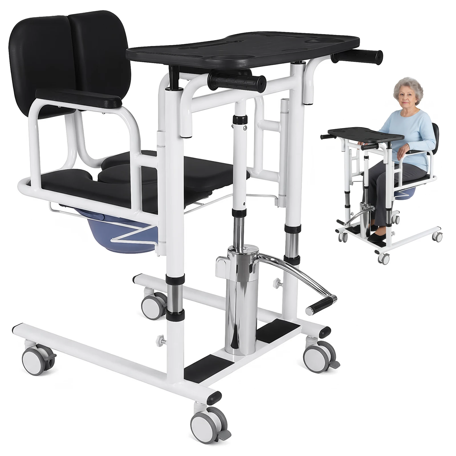 Кресло-подъемник для перемещения из кровати в туалет, грузоподъемность 300 фунтов, передвижное кресло-коляска с функцией туалета для пожилых людей и людей с ограниченными возможностями
Кресло-подъемник для перемещения из кровати в туалет, грузоподъемность 300 фунтов, передвижное кресло-коляска с функцией туалета для пожилых людей и людей с ограниченными возможностями