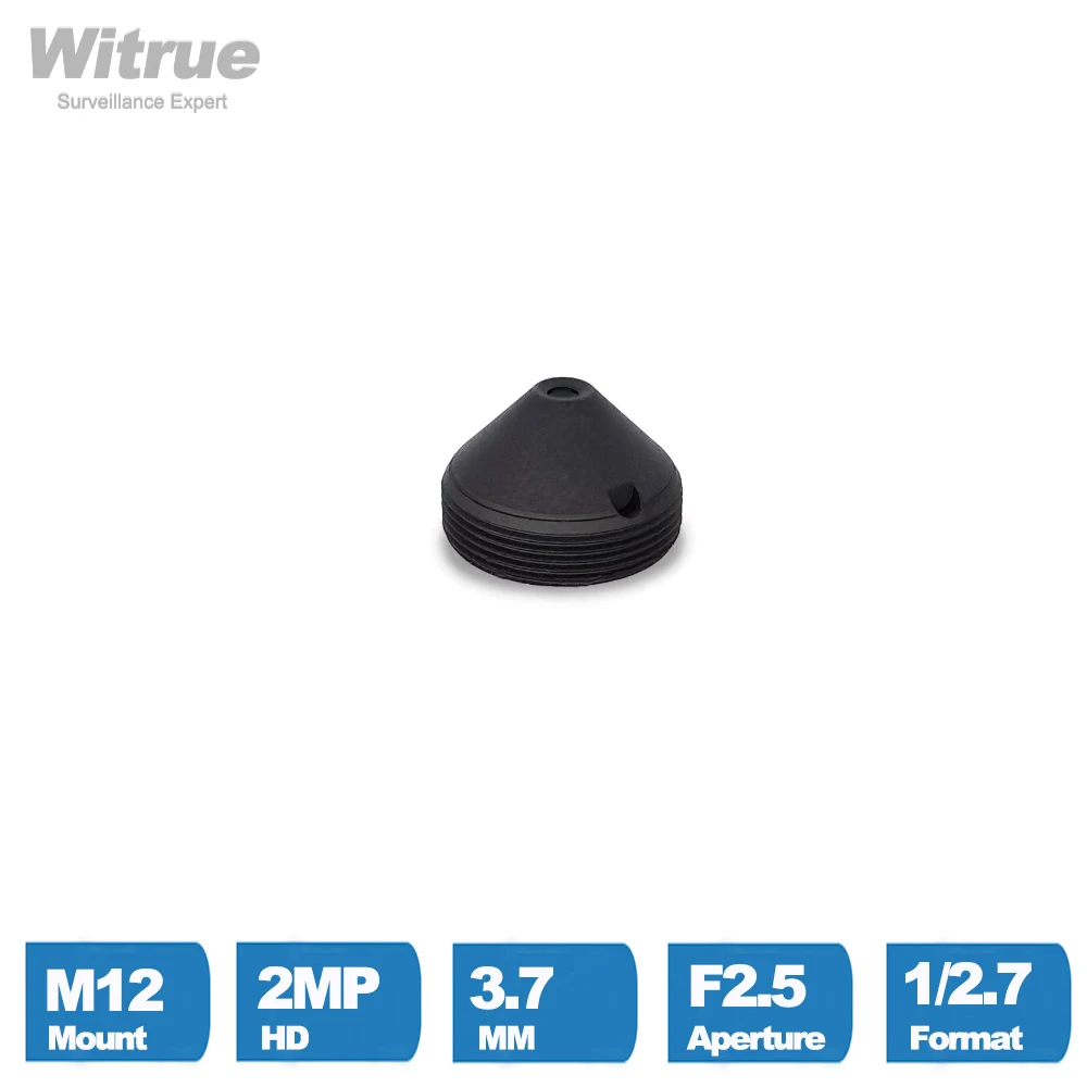Witrue Pinhole Lens 3.7MM M12 Mount 2MP Resolution Aperture F2.5 Format 1/2.7" for Mini Surveillance Security Camera lens
Witrue Pinhole Lens 3.7MM M12 Mount 2MP Resolution Aperture F2.5 Format 1/2.7" for Mini Surveillance Security Camera lens