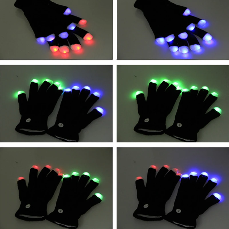 LED Luminous Gloves Night Club Dancing Night Running Fluorescent Light Props Fingertip Finger Illumination Cool Glow Gloves
LED Luminous Gloves Night Club Dancing Night Running Fluorescent Light Props Fingertip Finger Illumination Cool Glow Gloves