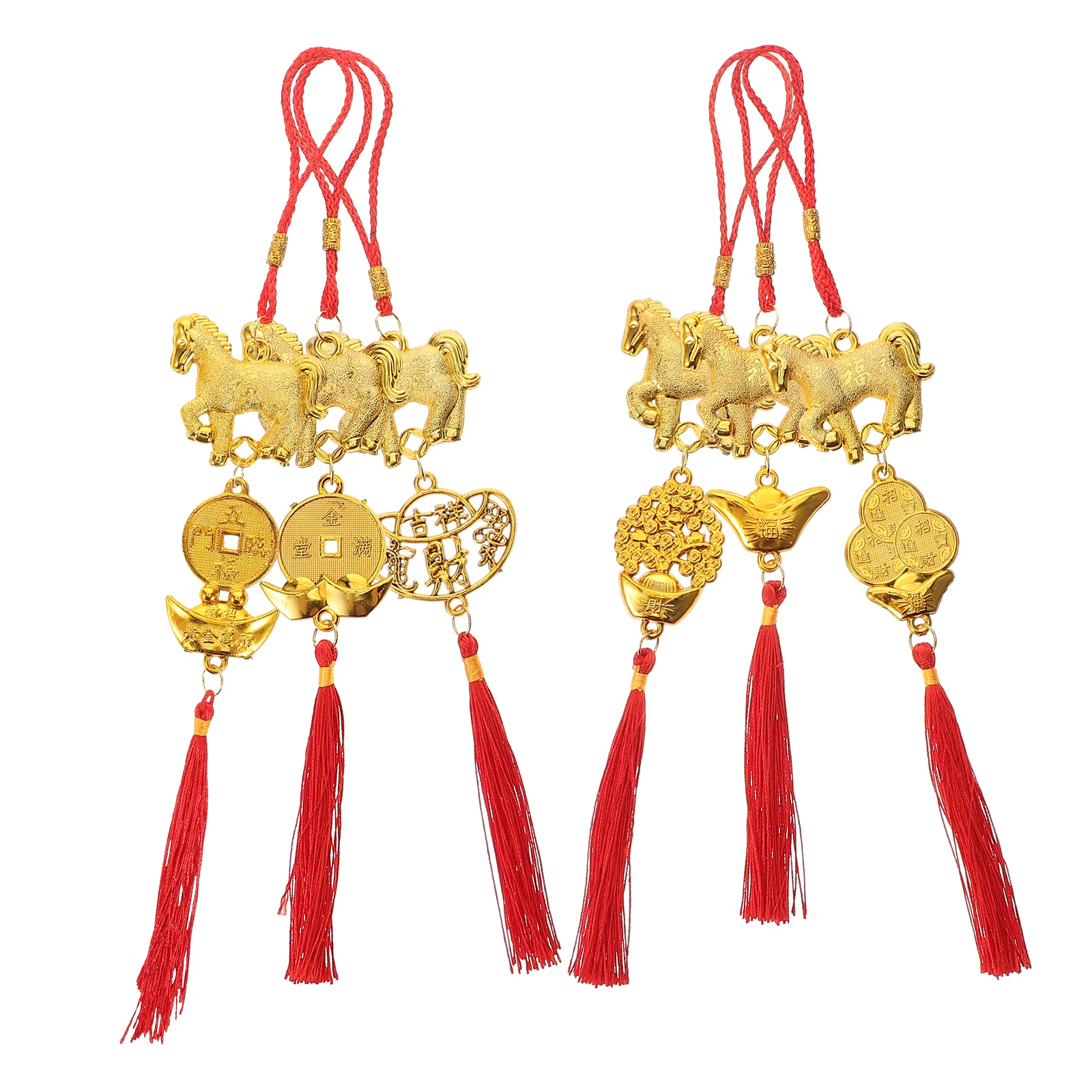 6Pcs Year of The Horse Feng Shui Horses Hanging Ornaments Chinese New Year Decorations Bonsai Tree Tassels 2026 Zodiac Charms
6Pcs Year of The Horse Feng Shui Horses Hanging Ornaments Chinese New Year Decorations Bonsai Tree Tassels 2026 Zodiac Charms
