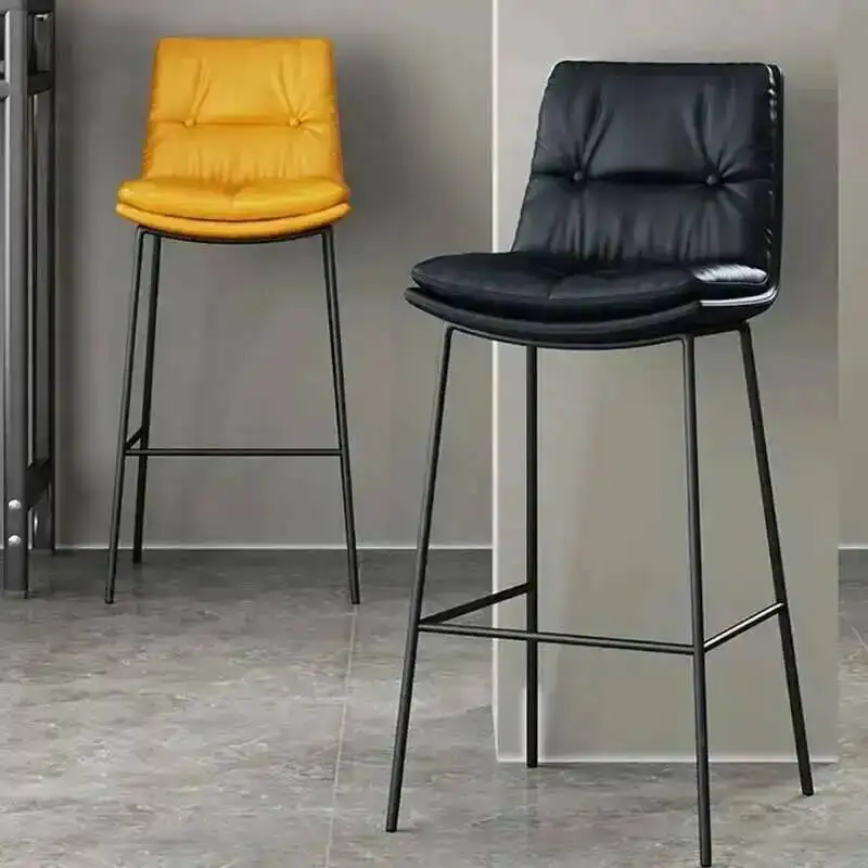 Leather Chairs Bar Bar Modern for Minimalist Furniture Cafe Chair Nordic Designer Light Luxury Household Backrest High Bar Chair
Leather Chairs Bar Bar Modern for Minimalist Furniture Cafe Chair Nordic Designer Light Luxury Household Backrest High Bar Chair