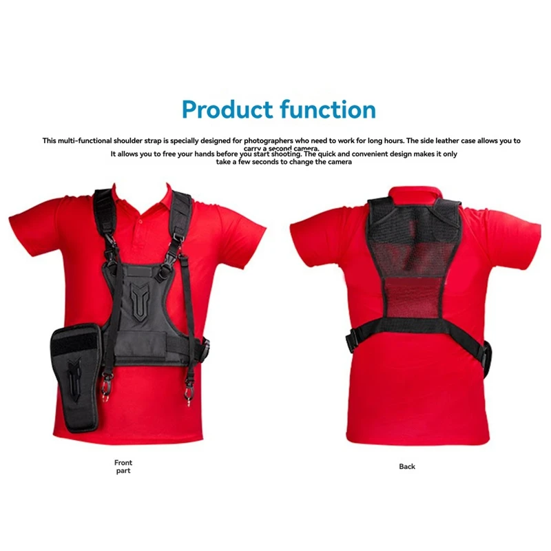 Dual Camera Harness Vest System, Quick Strap with Side for DSLR for
Dual Camera Harness Vest System, Quick Strap with Side for DSLR for