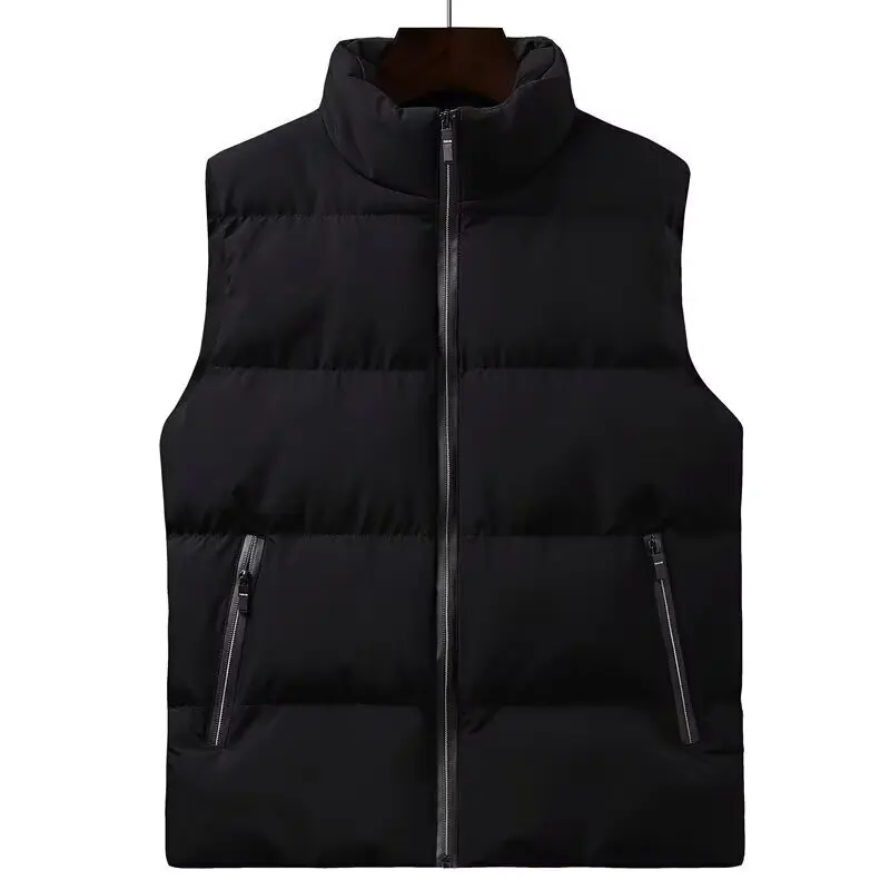 Autumn Winter Men's Zipper Cotton Vest Outerwear Thickened Warm Stand Collar Sleeveless Jacket Vest Coat Asia Size
Autumn Winter Men's Zipper Cotton Vest Outerwear Thickened Warm Stand Collar Sleeveless Jacket Vest Coat Asia Size