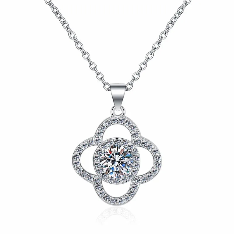 HK0061 Lefei Fashion Trendy Luxury Classic White Moissanite Round Clover Necklace For Charms Women 925 Silver Party Jewelry Gift
HK0061 Lefei Fashion Trendy Luxury Classic White Moissanite Round Clover Necklace For Charms Women 925 Silver Party Jewelry Gift
