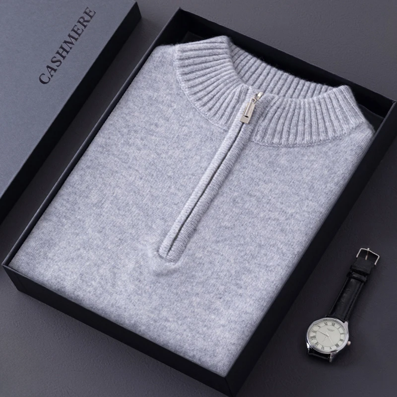Autumn/Winter New Men's Thick Cashmere Sweater Casual Solid Knitted Hoodie Zipper Business Leisure Tops Loose Wool Jumper Basic
Autumn/Winter New Men's Thick Cashmere Sweater Casual Solid Knitted Hoodie Zipper Business Leisure Tops Loose Wool Jumper Basic