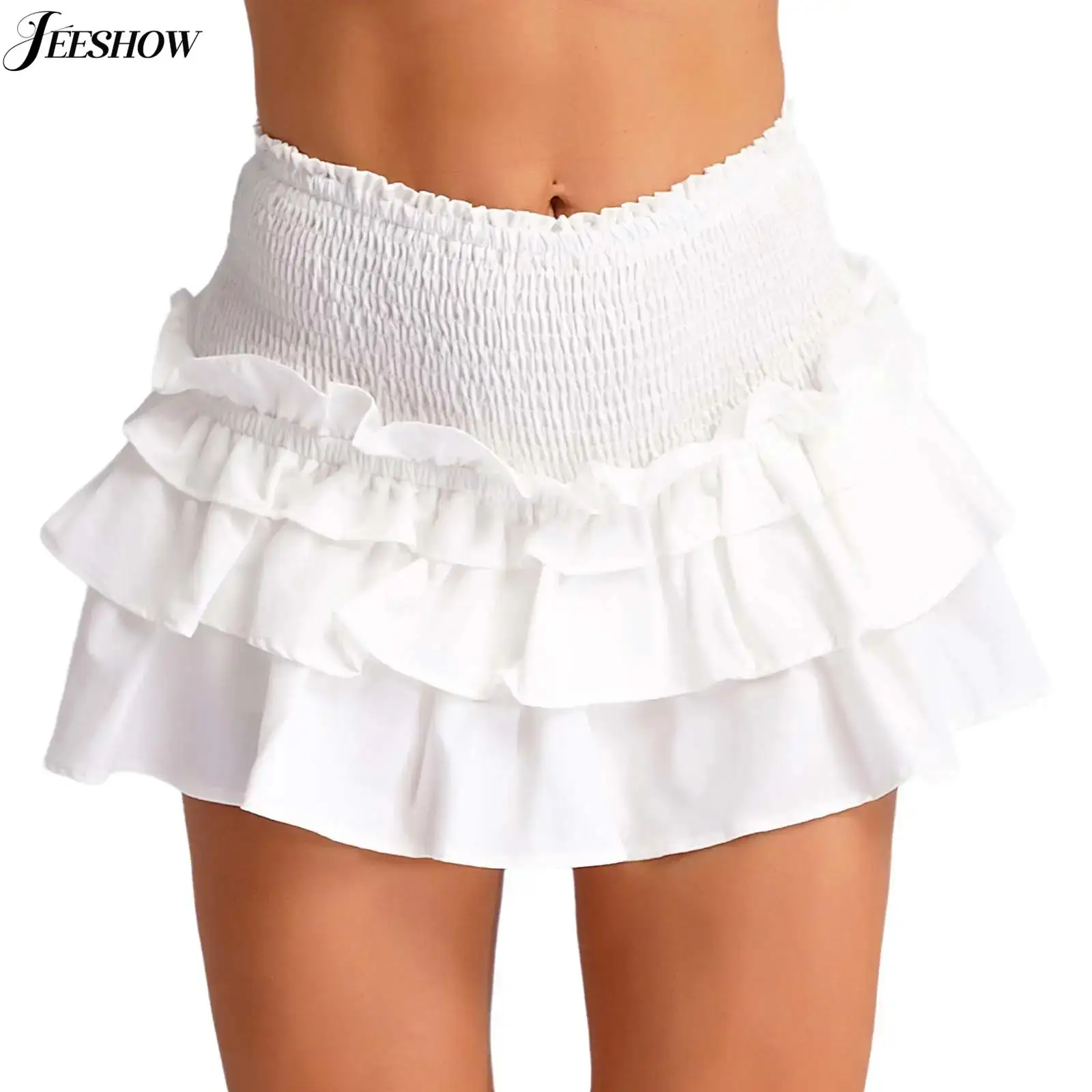 Womens Y2K Ruffled Tiered Mini Skirt Elastic Waistband Frilly Flared Summer Micro Skirt Built-in Shorts Lolita Bloomers Culotte
Womens Y2K Ruffled Tiered Mini Skirt Elastic Waistband Frilly Flared Summer Micro Skirt Built-in Shorts Lolita Bloomers Culotte