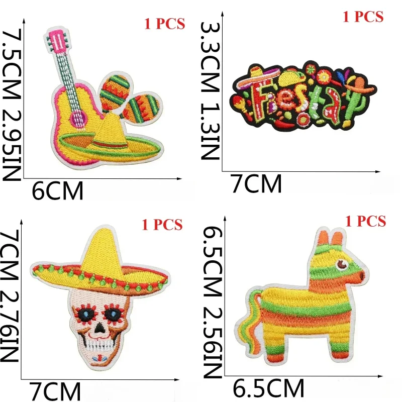 Carnival Embroidery Cloth Sticker Mexican Theme Patch Sticker Guitar Bread Computer Embroidery Label Skull Decorative Sticker
Carnival Embroidery Cloth Sticker Mexican Theme Patch Sticker Guitar Bread Computer Embroidery Label Skull Decorative Sticker