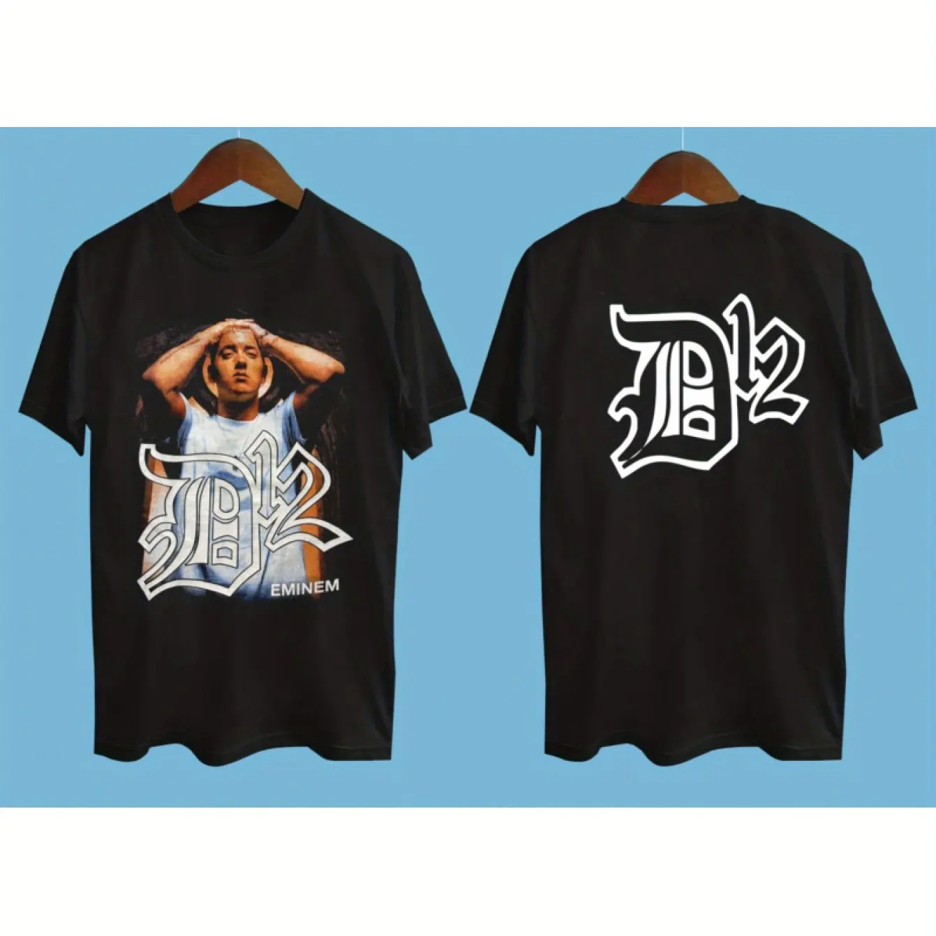 Eminem D12 Ретро модная футболка с двусторонним узором, новый летний мужской и женский топ из чистого хлопка
Eminem D12 Ретро модная футболка с двусторонним узором, новый летний мужской и женский топ из чистого хлопка
