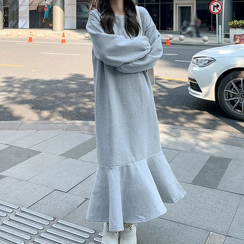 Women's Clothing Ruffles Patchwork Solid Color Fashion Loose Casual Long Sleeve Pullovers O-neck Sweet Streetwear Letter Dresses
Women's Clothing Ruffles Patchwork Solid Color Fashion Loose Casual Long Sleeve Pullovers O-neck Sweet Streetwear Letter Dresses
