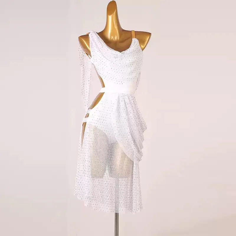 White Latin Dance Dresses Stage Costume Womens Party Dancewear Female Evening Suit Girls Clothes Sexy Sports Prom Samba Skirt
White Latin Dance Dresses Stage Costume Womens Party Dancewear Female Evening Suit Girls Clothes Sexy Sports Prom Samba Skirt