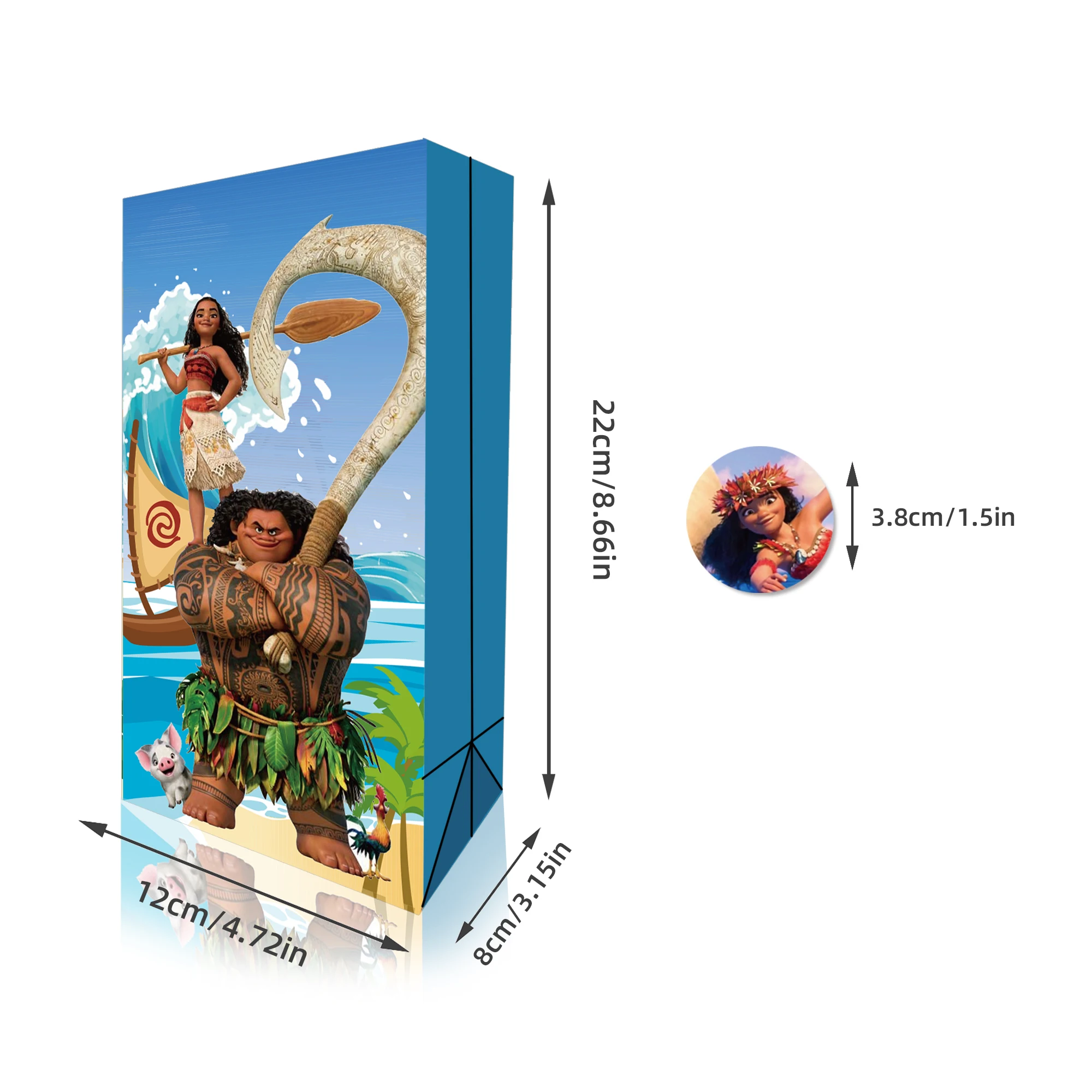 Бумажный подарочный пакет на тему Моаны с наклейками для дня рождения, классные награды, сумка для конфет и украшения на день рождения
Бумажный подарочный пакет на тему Моаны с наклейками для дня рождения, классные награды, сумка для конфет и украшения на день рождения