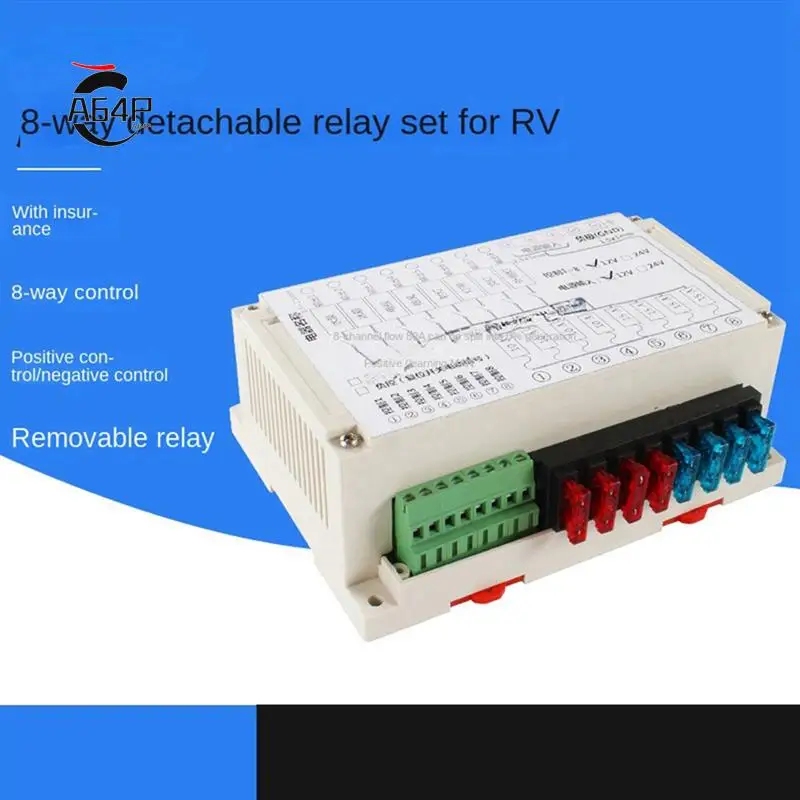 A64P-RV Modified 80A Control Box Relay 8-Way Insurance Control Relay Set 12V Detachable Relay
A64P-RV Modified 80A Control Box Relay 8-Way Insurance Control Relay Set 12V Detachable Relay