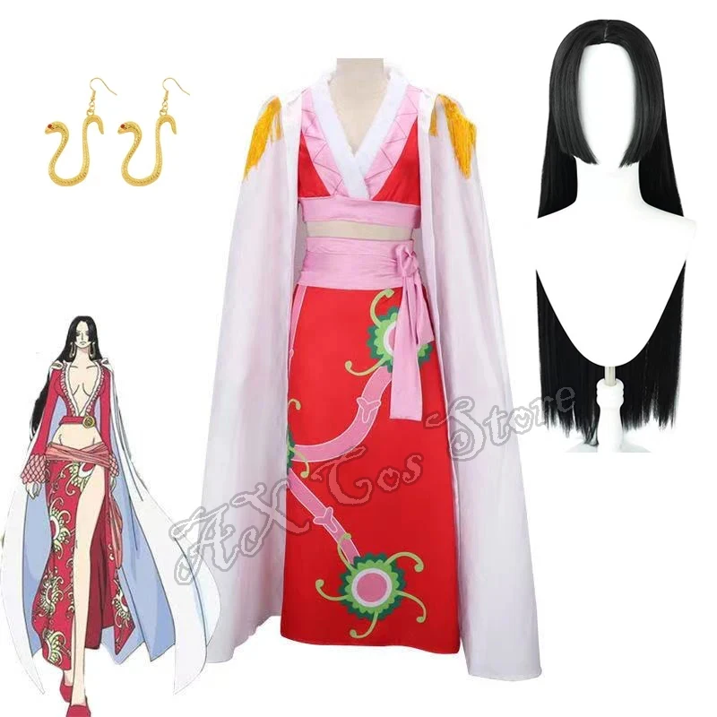 ABC123Anime Cosplay Costume Wig Sexy Red Dress Uniform Cloak Boa Hancock Earrings Halloween Costumes,3'f.5;j.8
ABC123Anime Cosplay Costume Wig Sexy Red Dress Uniform Cloak Boa Hancock Earrings Halloween Costumes,3'f.5;j.8