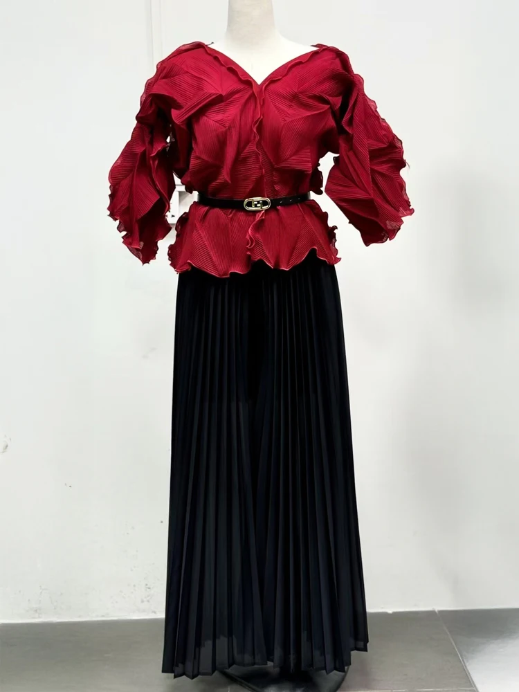 Plus Size 2 Piece Sets Woman Outfit Luxury Elegant Pleated Tops And Skirts For Women Casual Clothing Female African Prom Party
Plus Size 2 Piece Sets Woman Outfit Luxury Elegant Pleated Tops And Skirts For Women Casual Clothing Female African Prom Party