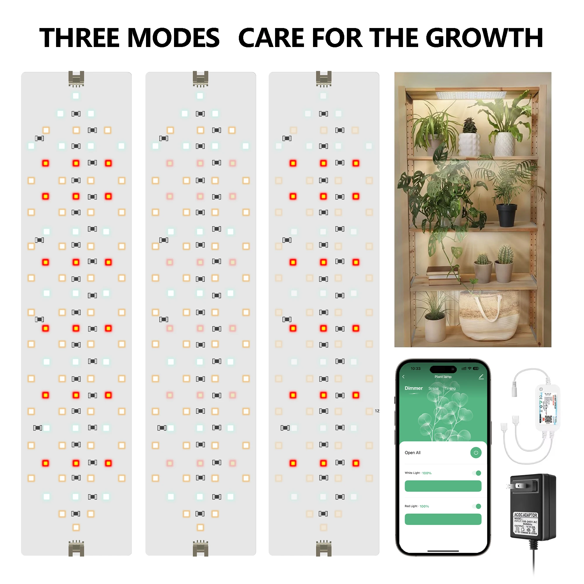 12VTUYA remote control three color adjustable full spectrum LED indoor plant growth lamp can be timed DIY lighting seed start
12VTUYA remote control three color adjustable full spectrum LED indoor plant growth lamp can be timed DIY lighting seed start