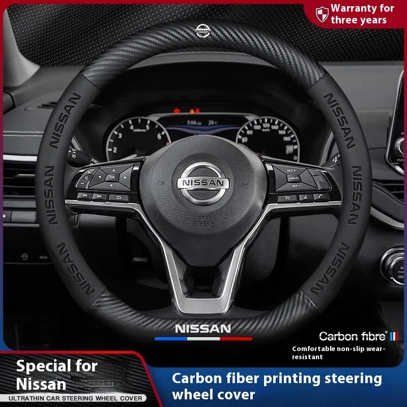 Car Steering Wheel Cover Nissan Qashqai Juke X-Trail Patrol Note Leaf Altima Maxima Micra Murano Rogue Pulsar Sentra Teana Tiida
Car Steering Wheel Cover Nissan Qashqai Juke X-Trail Patrol Note Leaf Altima Maxima Micra Murano Rogue Pulsar Sentra Teana Tiida