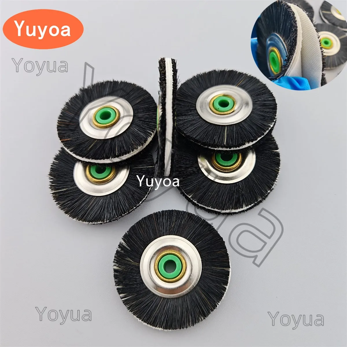 20pcs Polishing Brush Wheel with Cloth 48mm Black Bristle Hair Buff Dental Laboratory Materials Buffing Wheel Handmade Jeweler 
20pcs Polishing Brush Wheel with Cloth 48mm Black Bristle Hair Buff Dental Laboratory Materials Buffing Wheel Handmade Jeweler