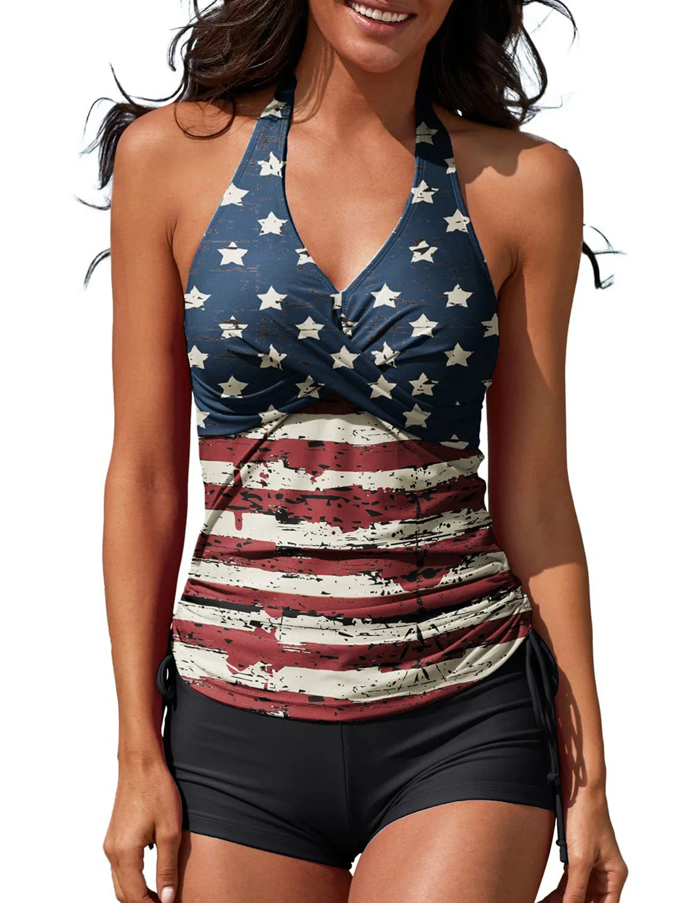 2024 New Halter Push Up Tankini Swimsuits Women Drawstring Swimwear Female High Waist Swimsuit Two Pieces Bathing Suit Beachwear
2024 New Halter Push Up Tankini Swimsuits Women Drawstring Swimwear Female High Waist Swimsuit Two Pieces Bathing Suit Beachwear