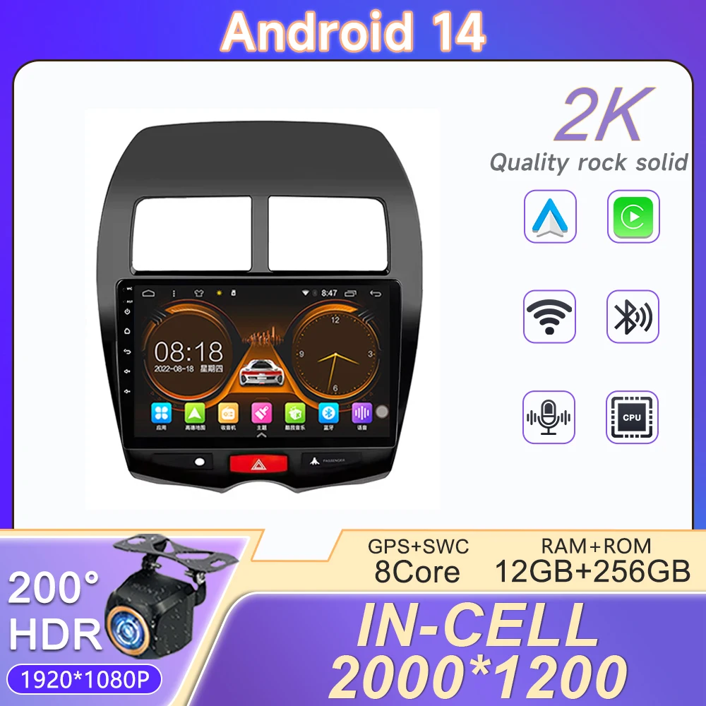 Car Radio Multimedia Video Player Android 14 2 din dvd Carplay Navi GPS For Mitsubishi ASX 1 2010 2011 2012 - 2016
Car Radio Multimedia Video Player Android 14 2 din dvd Carplay Navi GPS For Mitsubishi ASX 1 2010 2011 2012 - 2016