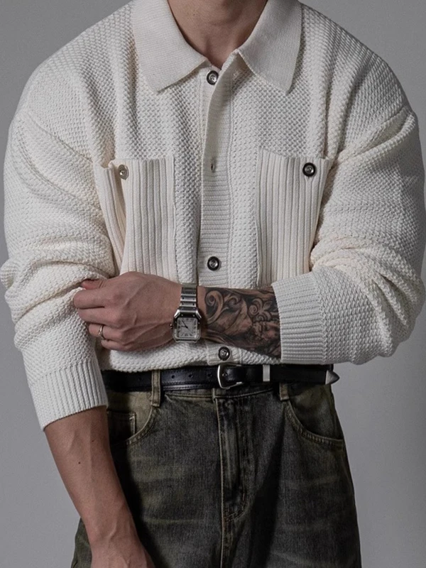 Мужской свитер свободного кроя с длинными рукавами, вязаный, на пуговицах, в корейском стиле, осенне-зимний, модный, повседневный, теплый, для поездок на работу
Мужской свитер свободного кроя с длинными рукавами, вязаный, на пуговицах, в корейском стиле, осенне-зимний, модный, повседневный, теплый, для поездок на работу