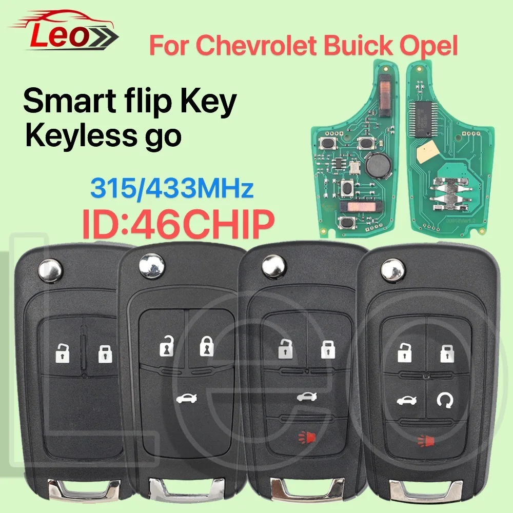 Leo Remote Smart Card Flip Key For Opel Buick Chevrolet Cruze Malibu Monzr Onix 315/433MHz ID:46CHIP PCF7952E World available.
Leo Remote Smart Card Flip Key For Opel Buick Chevrolet Cruze Malibu Monzr Onix 315/433MHz ID:46CHIP PCF7952E World available.