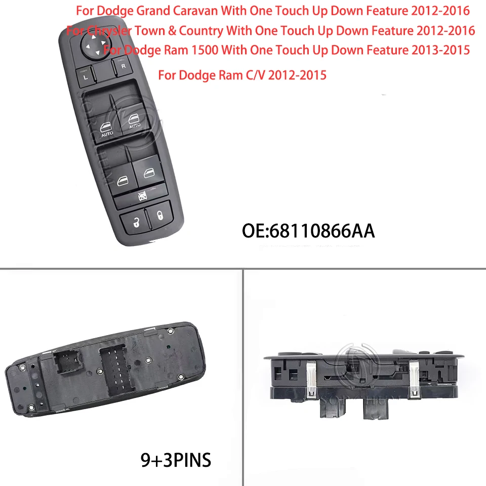 68110866AA For Dodge Grand Caravan Ram For Chrysler Town&Country Car glass lift switch Electric window switch controller
68110866AA For Dodge Grand Caravan Ram For Chrysler Town&Country Car glass lift switch Electric window switch controller