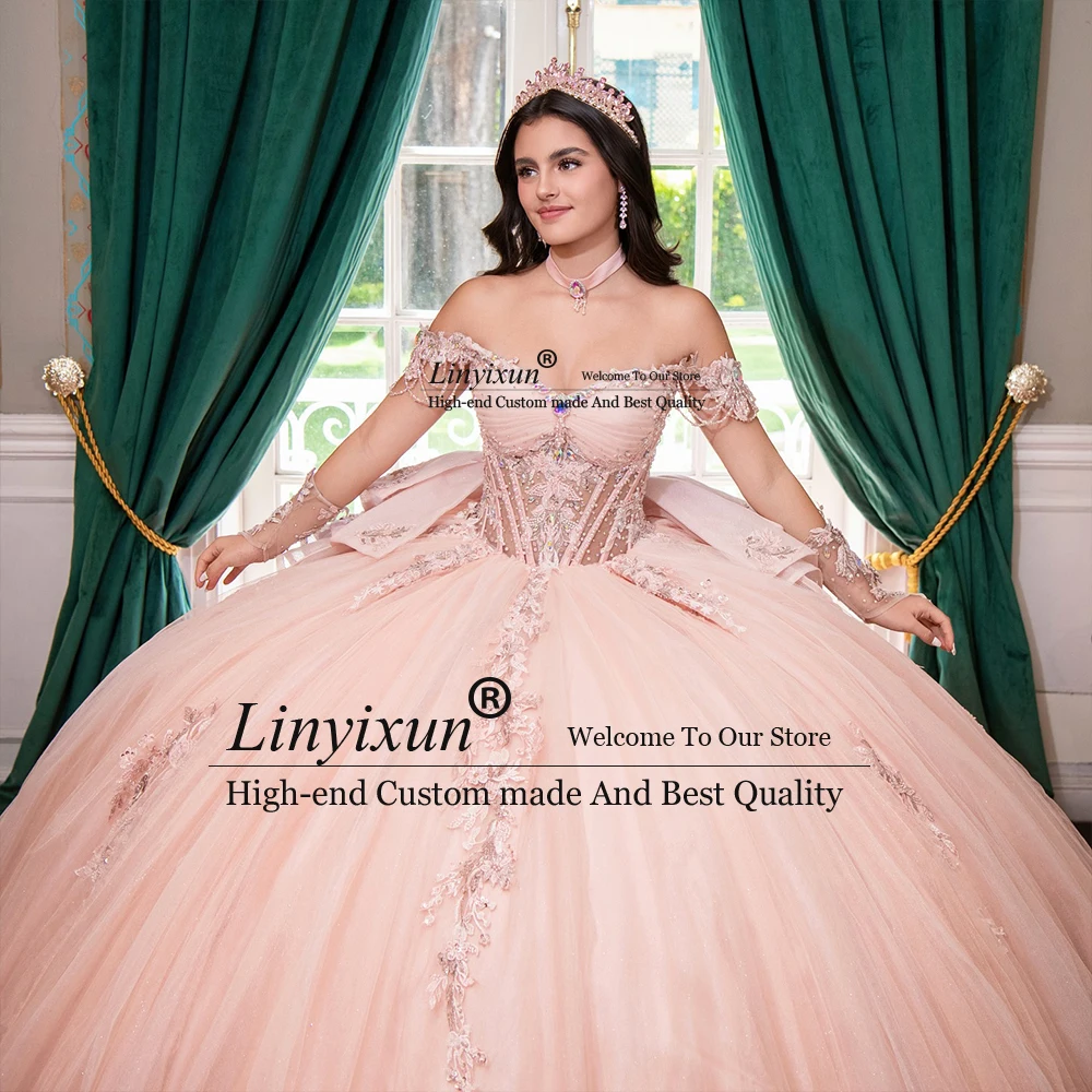 Изысканные тюлевые платья Quinceanera, бальные платья с аппликацией и бантом для девочек, сладкий 16, вечеринка по случаю дня рождения, 2025 г., abiti da cerimonia по индивидуальному заказу
Изысканные тюлевые платья Quinceanera, бальные платья с аппликацией и бантом для девочек, сладкий 16, вечеринка по случаю дня рождения, 2025 г., abiti da cerimonia по индивидуальному заказу