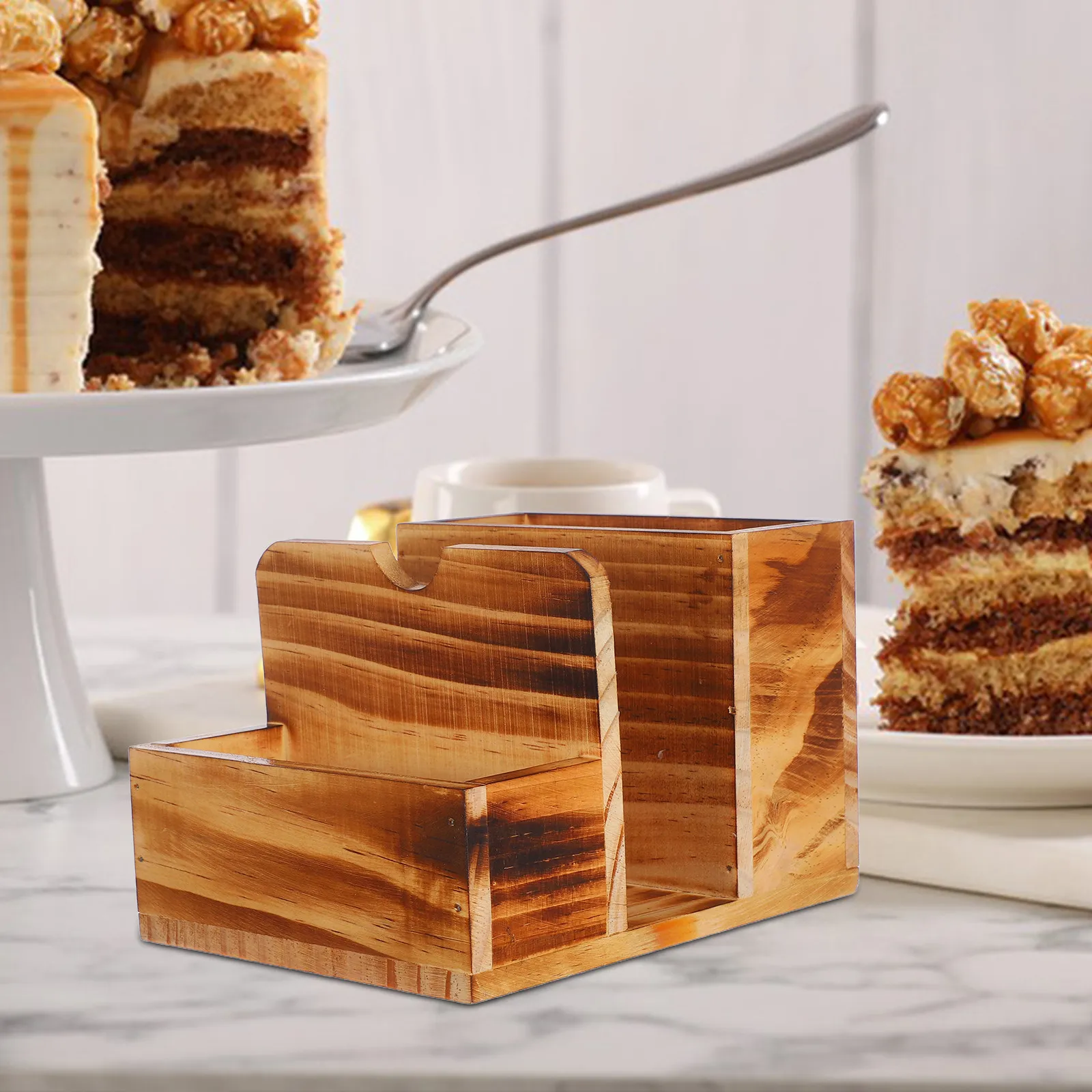 Multifunctional Wooden Storage Box for Forks Spoons Chopsticks Napkins Seasoning Jars Condiment Bottles Kitchen Table Organizer
Multifunctional Wooden Storage Box for Forks Spoons Chopsticks Napkins Seasoning Jars Condiment Bottles Kitchen Table Organizer