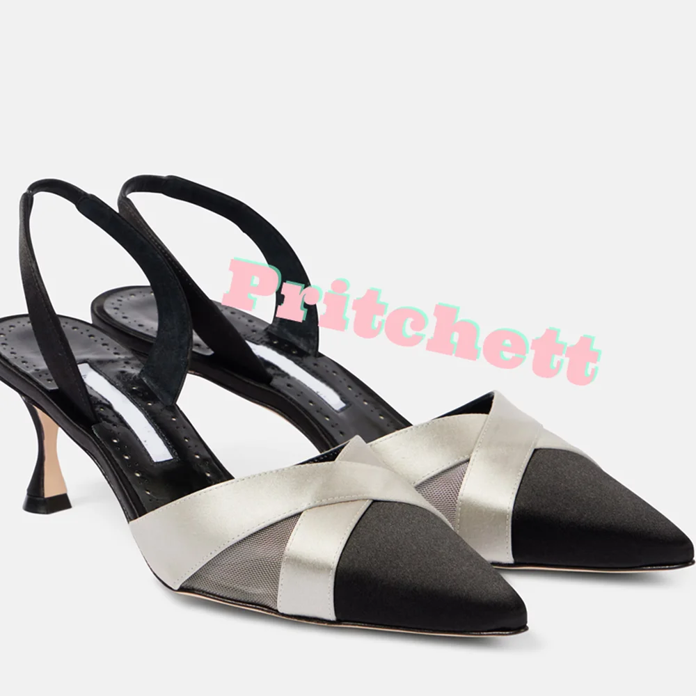 Silk Cross Strap Grid Women Sandals Slingback Mid-high Heels Ankle Strap Sandals Summer Women Stilettos Dress Party 2025 New
Silk Cross Strap Grid Women Sandals Slingback Mid-high Heels Ankle Strap Sandals Summer Women Stilettos Dress Party 2025 New