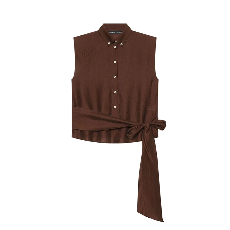 Willshela Women Fashion With Bow Brown Single Breasted Tank Tops Vintage Lapel Collar Sleeveless Jackets Female Chic Waistcoats
Willshela Women Fashion With Bow Brown Single Breasted Tank Tops Vintage Lapel Collar Sleeveless Jackets Female Chic Waistcoats