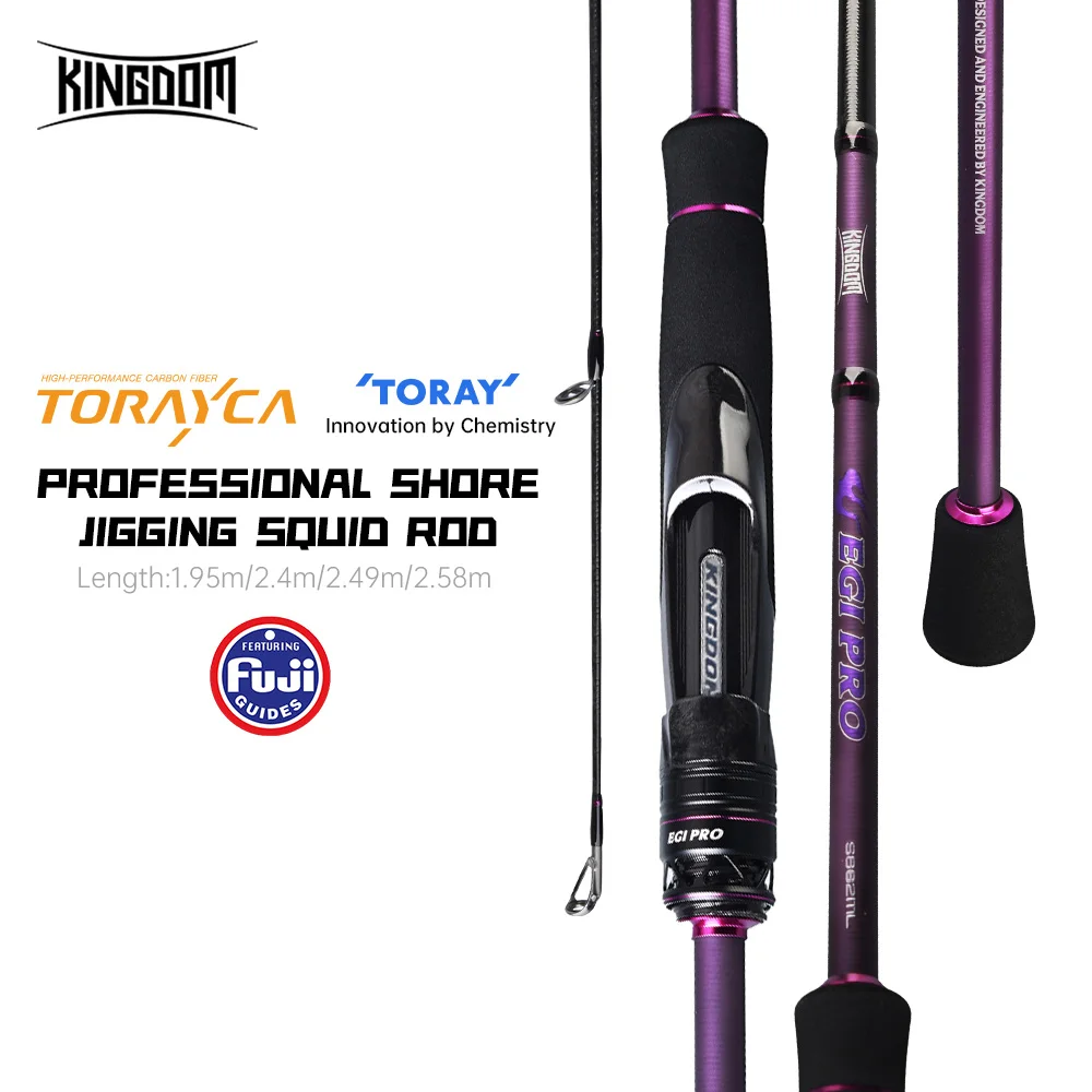 Kingdom Shore Jigging Squid Fishing Rod Two Section M ML High Carton Long casting Fuji Rings Cuttlefish Fishing Rod
Kingdom Shore Jigging Squid Fishing Rod Two Section M ML High Carton Long casting Fuji Rings Cuttlefish Fishing Rod