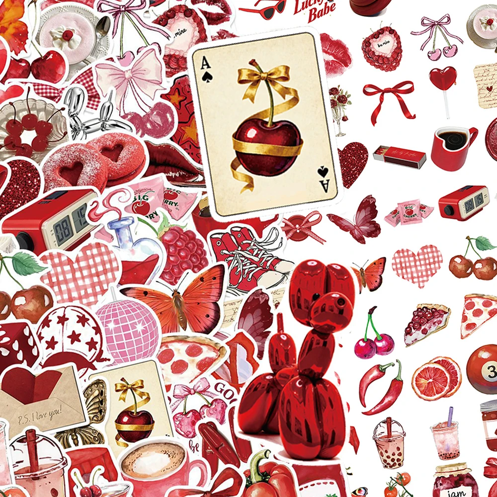 10/30/50/100pcs Vintage Red Cherry Girls Aesthetic Stickers Ins Style Cartoon Sticker Laptop Luggage Phone Watercolor Art Decals
10/30/50/100pcs Vintage Red Cherry Girls Aesthetic Stickers Ins Style Cartoon Sticker Laptop Luggage Phone Watercolor Art Decals