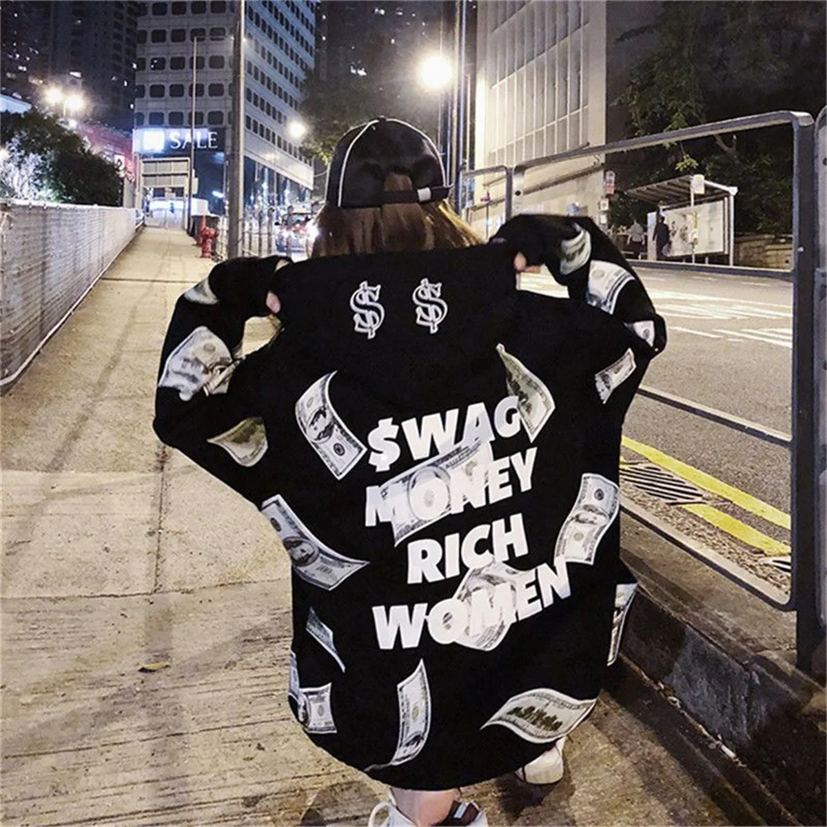 Cool Hip Hop Money Print Hoodie Sweatshirt Oversize Women Spring Autumn Funny Punk Hoodies Tops Females Clothes Hoodie Girl
Cool Hip Hop Money Print Hoodie Sweatshirt Oversize Women Spring Autumn Funny Punk Hoodies Tops Females Clothes Hoodie Girl