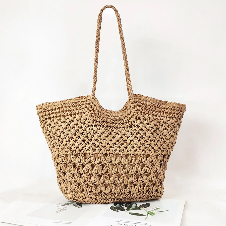 Women Beach Vintage Handmade Woven Shoulder Bag Raffia Rattan Shopping Bags Bohemian Ladies Summer Travel Vacation Casual Totes
Women Beach Vintage Handmade Woven Shoulder Bag Raffia Rattan Shopping Bags Bohemian Ladies Summer Travel Vacation Casual Totes