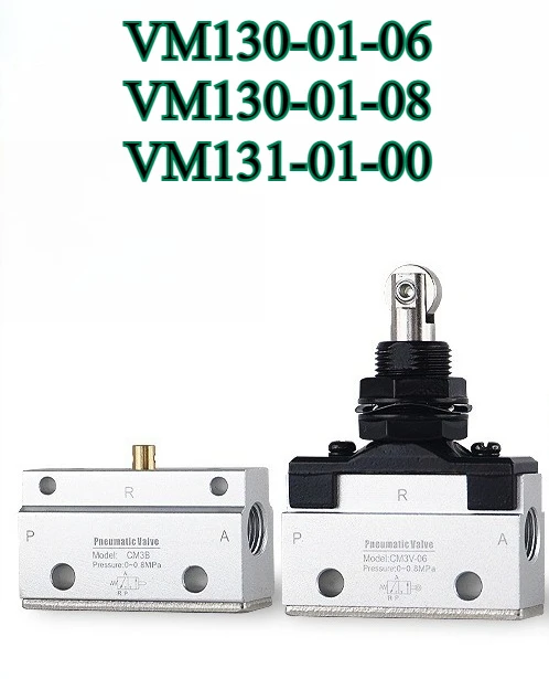 VM131-01-00.06.08 2-way 3-position mechanical valve for pneumatic systems, industrial machinery, and automation equipment
VM131-01-00.06.08 2-way 3-position mechanical valve for pneumatic systems, industrial machinery, and automation equipment