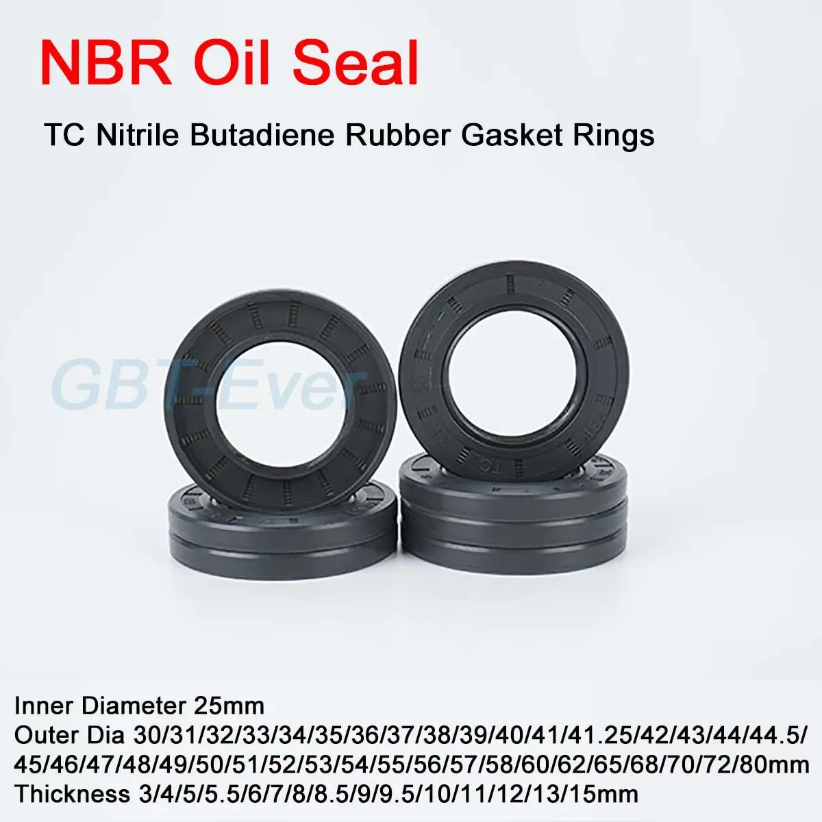 NBR Framework Oil Seal ID 25mm TC Nitrile Butadiene Rubber Gasket Rings Cover Double Lip with Spring OD 30-80mm Thickness 3-15mm
NBR Framework Oil Seal ID 25mm TC Nitrile Butadiene Rubber Gasket Rings Cover Double Lip with Spring OD 30-80mm Thickness 3-15mm