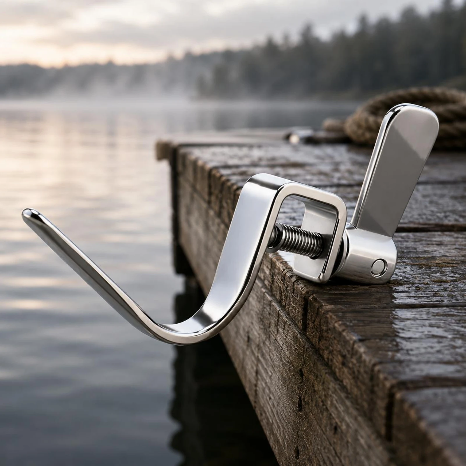 Clamp-on Rod Hook Stainless Steel Side-Mounted Hook Weather-Resistant Easy to Use
Clamp-on Rod Hook Stainless Steel Side-Mounted Hook Weather-Resistant Easy to Use