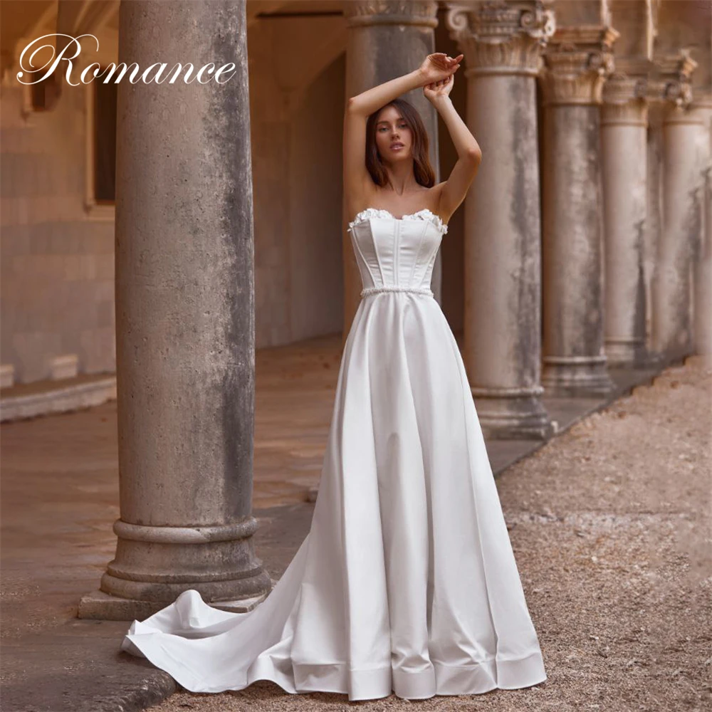 Classic Pleat Flowers Lace A-Line Sweetheart Wedding Dress Women Sleeveless Backless Bridal Gown Vestidos De Novia Customized
Classic Pleat Flowers Lace A-Line Sweetheart Wedding Dress Women Sleeveless Backless Bridal Gown Vestidos De Novia Customized