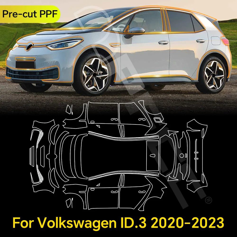 For Volkswagen ID.3 2020-2023 TPU Paint Protection Film Clear Bra Pre-cut PPF Car Body Anti-scratch Resistant Invisible Cover
For Volkswagen ID.3 2020-2023 TPU Paint Protection Film Clear Bra Pre-cut PPF Car Body Anti-scratch Resistant Invisible Cover