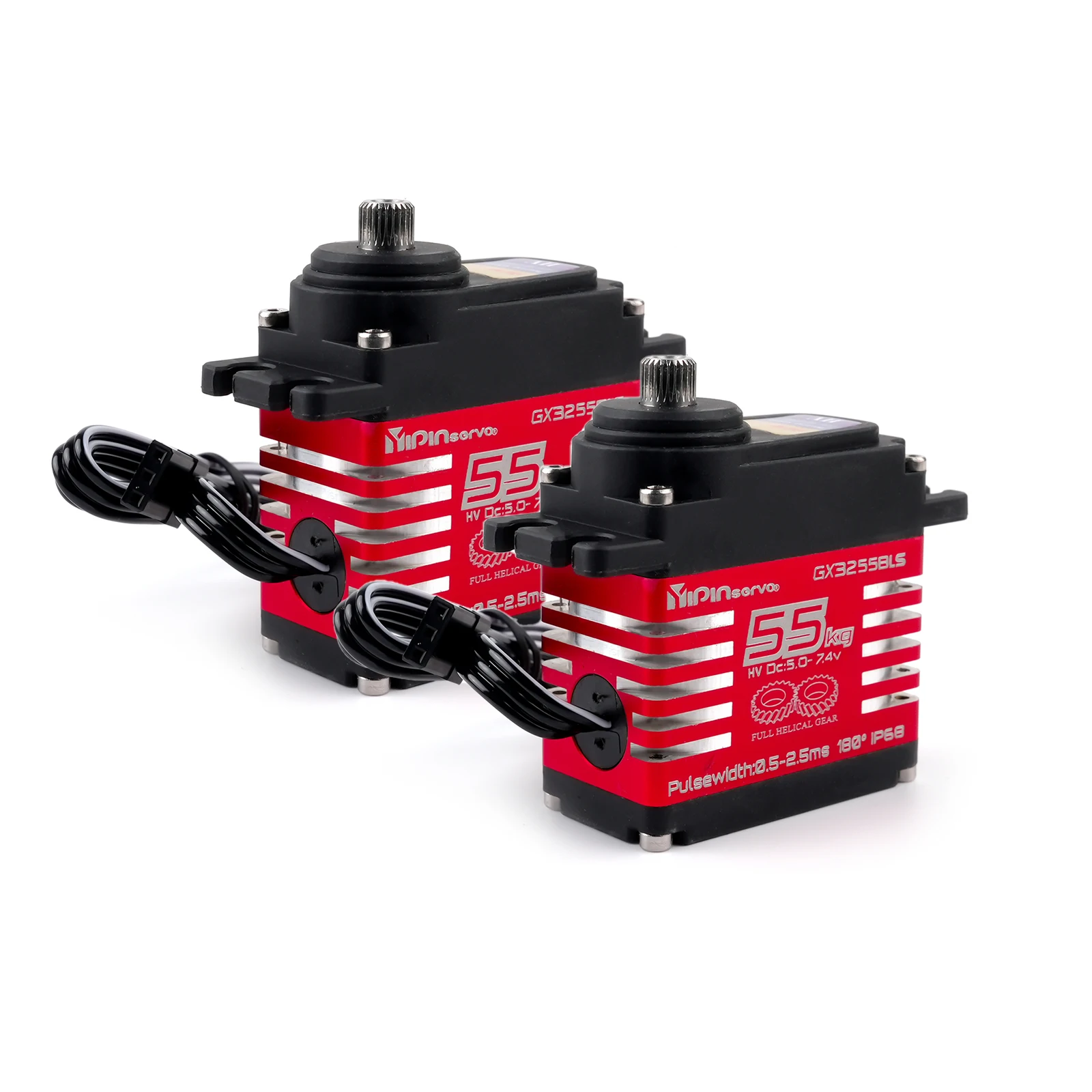 2PCS 55kg Torgue Digital Servo 7.4V 180/270/360/357 Degree Brushless RC Servo Motor IP68 Steel Helical Gear For RC 1/8 1/10 Car
2PCS 55kg Torgue Digital Servo 7.4V 180/270/360/357 Degree Brushless RC Servo Motor IP68 Steel Helical Gear For RC 1/8 1/10 Car