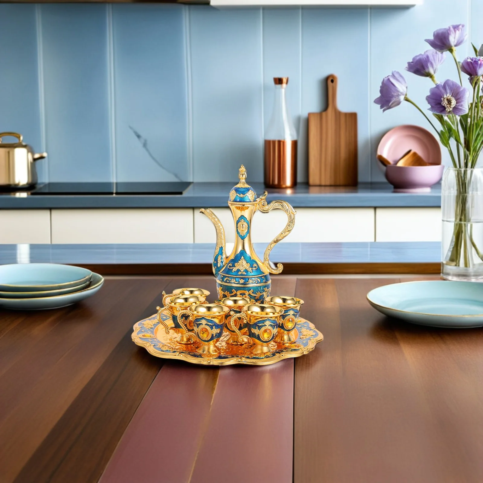 1Set Elegant Retro Wine Set Metal Embossed Goblet Cups Tray Decorative Chalice Cup for Tea Party Wedding Gifts
1Set Elegant Retro Wine Set Metal Embossed Goblet Cups Tray Decorative Chalice Cup for Tea Party Wedding Gifts