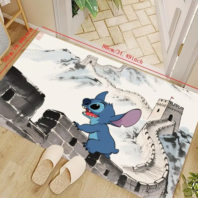1 шт., коврик для двери Disney Lilo & Stitch Great Wall с рисунком тушью, милый мультяшный стежок, скалолазание, традиционное китайское искусство, напольный коврик, Non-sl
1 шт., коврик для двери Disney Lilo & Stitch Great Wall с рисунком тушью, милый мультяшный стежок, скалолазание, традиционное китайское искусство, напольный коврик, Non-sl