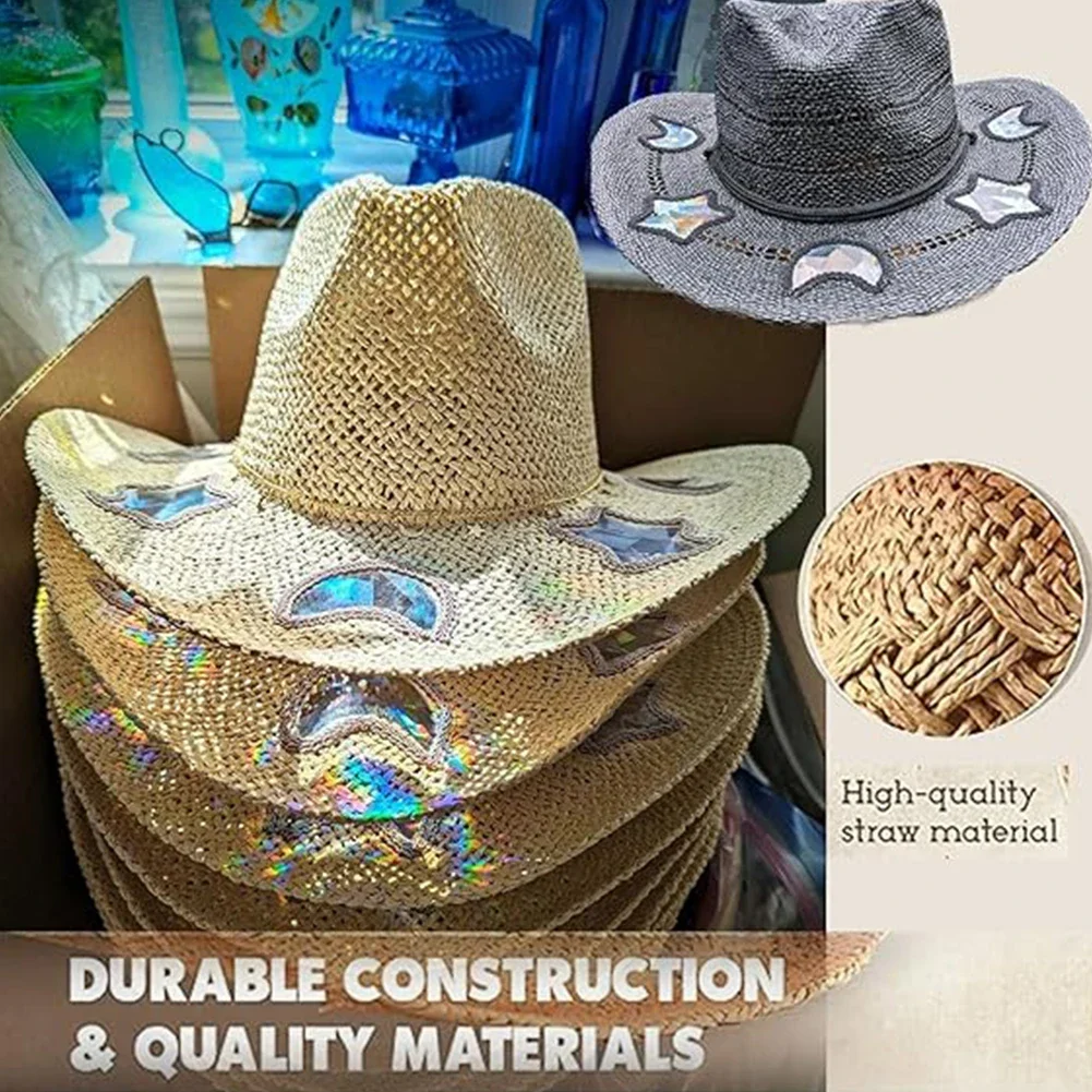 Straw Western Cowboy Hat for Women Girls Shapeable Cowgirl Hat Vintage Summer Woven Sun Hat for Music Festival Party Beach Cap
Straw Western Cowboy Hat for Women Girls Shapeable Cowgirl Hat Vintage Summer Woven Sun Hat for Music Festival Party Beach Cap