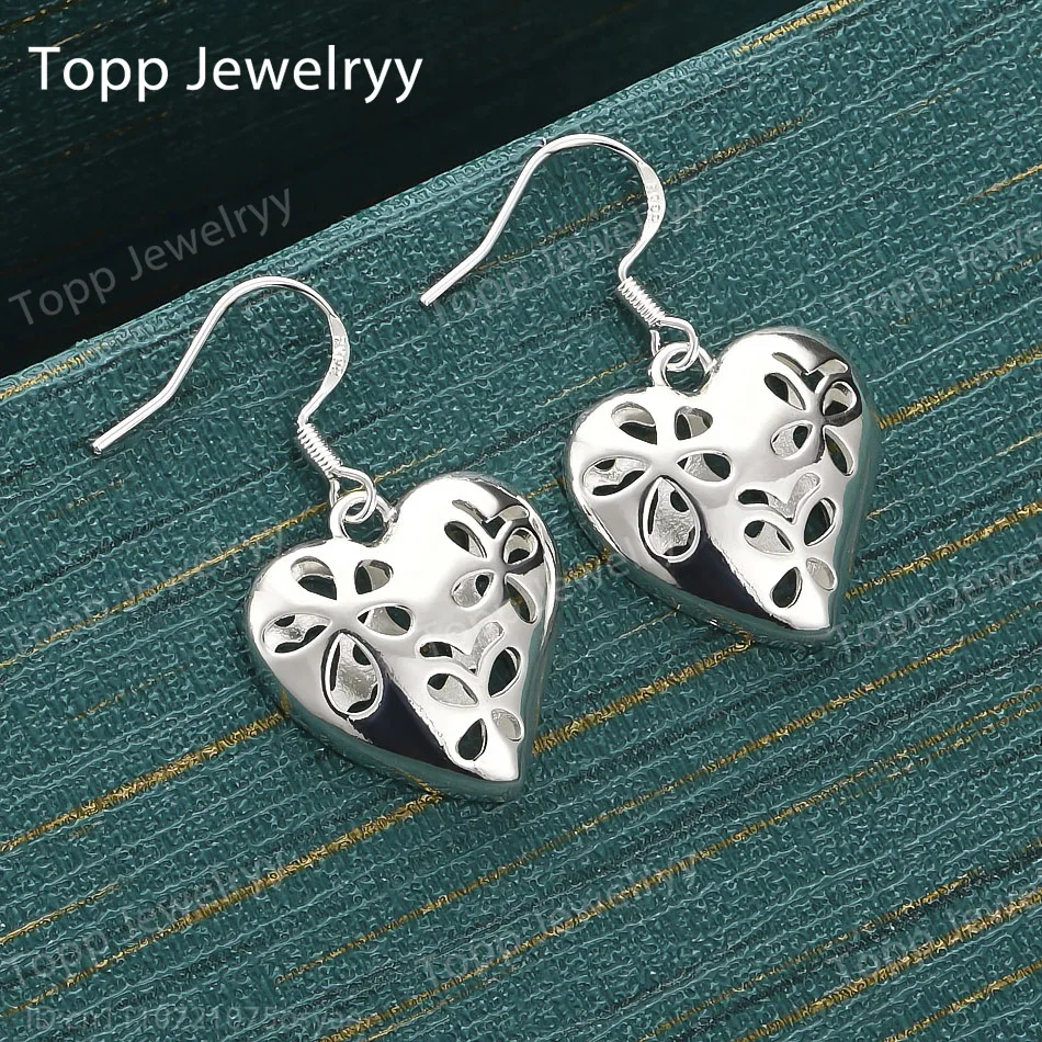 Elegant 925 Sterling Silver Delicate Four-Leaf Clover Hollow Heart Earrings, Fashionable Wedding Gift Accessories for Women
Elegant 925 Sterling Silver Delicate Four-Leaf Clover Hollow Heart Earrings, Fashionable Wedding Gift Accessories for Women