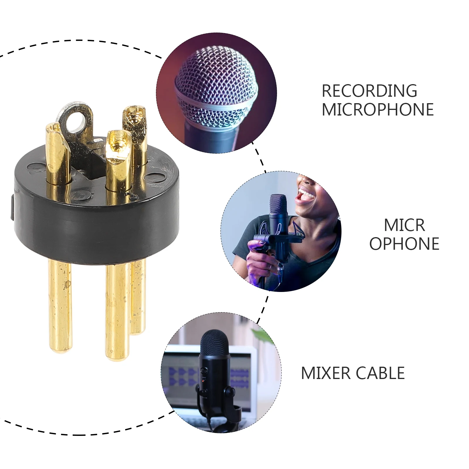 10 Pcs XLR Accessories Microphone Converter Three-core Plug Thread Adapter Audio Connector Connectors
10 Pcs XLR Accessories Microphone Converter Three-core Plug Thread Adapter Audio Connector Connectors