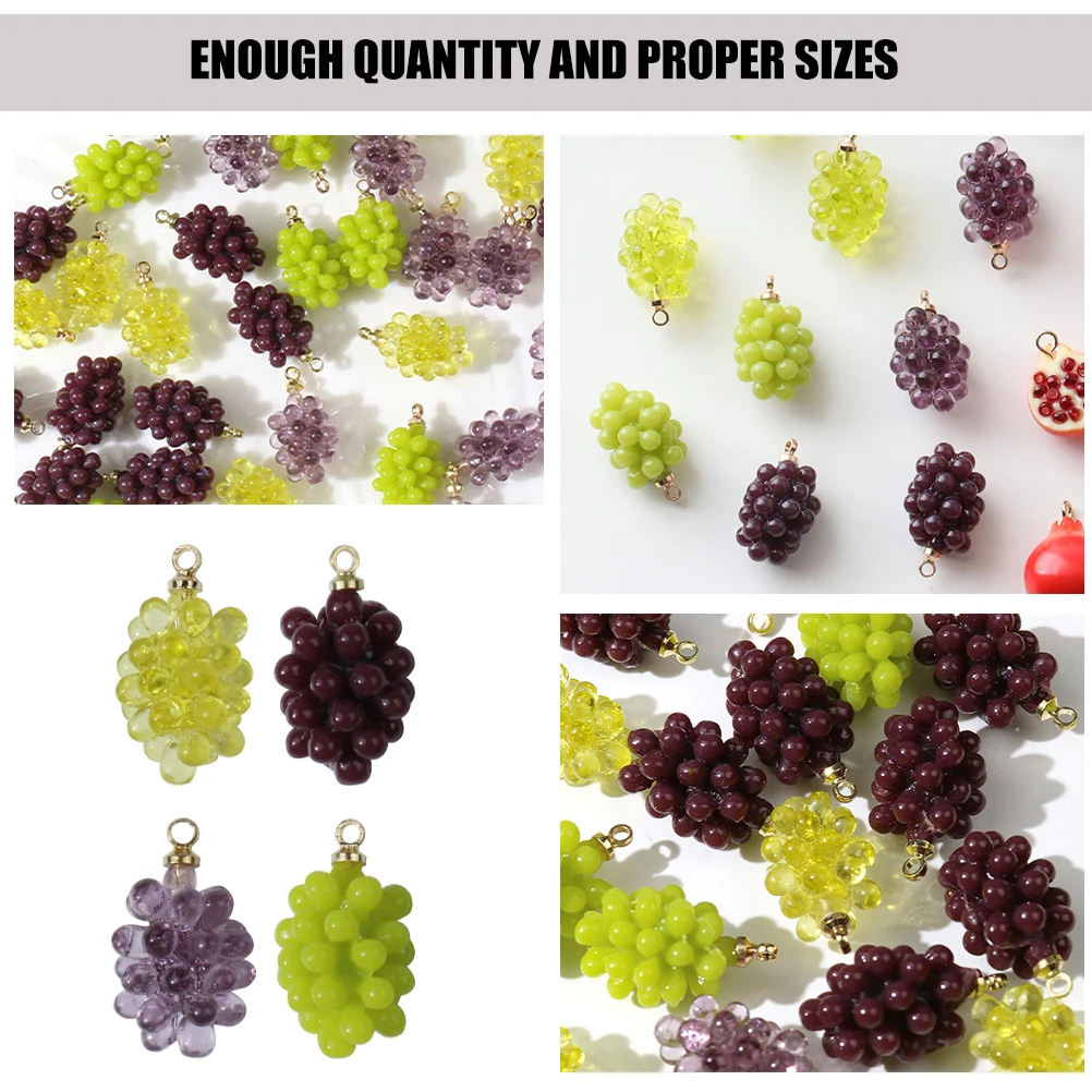 4pcs Grape Shaped Jewelry Diy Pendant Supplies Necklace Craft Decorative For Key Rings Birthday Gifts Durable Smooth Portable
4pcs Grape Shaped Jewelry Diy Pendant Supplies Necklace Craft Decorative For Key Rings Birthday Gifts Durable Smooth Portable