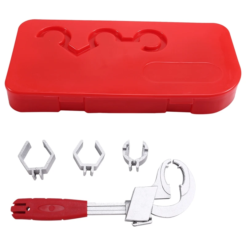 AA01-4-In-1 Multifunctional Faucet Wrench Adjustable Double-Ended Wrench Bathroom Multifunctional Self-Adjusting Wrench
AA01-4-In-1 Multifunctional Faucet Wrench Adjustable Double-Ended Wrench Bathroom Multifunctional Self-Adjusting Wrench