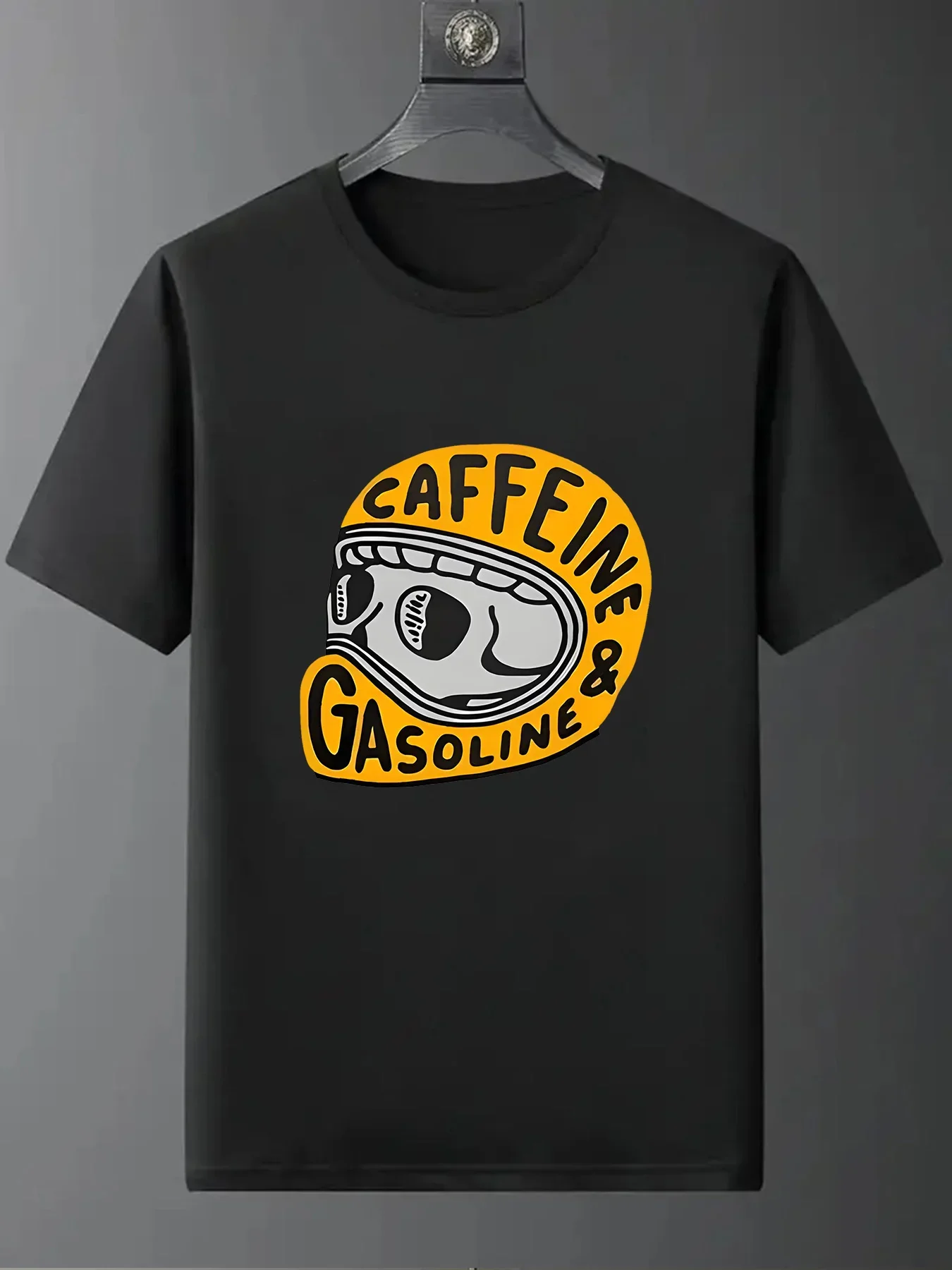 Caffeine & Gasoline T-Shirt Men Women Short Sleeve Helmet Print Cotton Tees Brand T-shirt Vintage American Tops Men's Clothing
Caffeine & Gasoline T-Shirt Men Women Short Sleeve Helmet Print Cotton Tees Brand T-shirt Vintage American Tops Men's Clothing