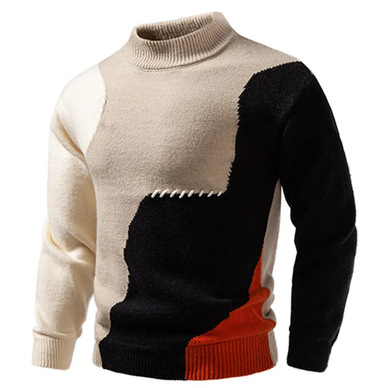 Autumn Winter Men's Patchwork Knitted Sweater Youthful Vitality Fashion Warm Pullovers Men Y2K Warm Casual Knit Pullover Sweater
Autumn Winter Men's Patchwork Knitted Sweater Youthful Vitality Fashion Warm Pullovers Men Y2K Warm Casual Knit Pullover Sweater